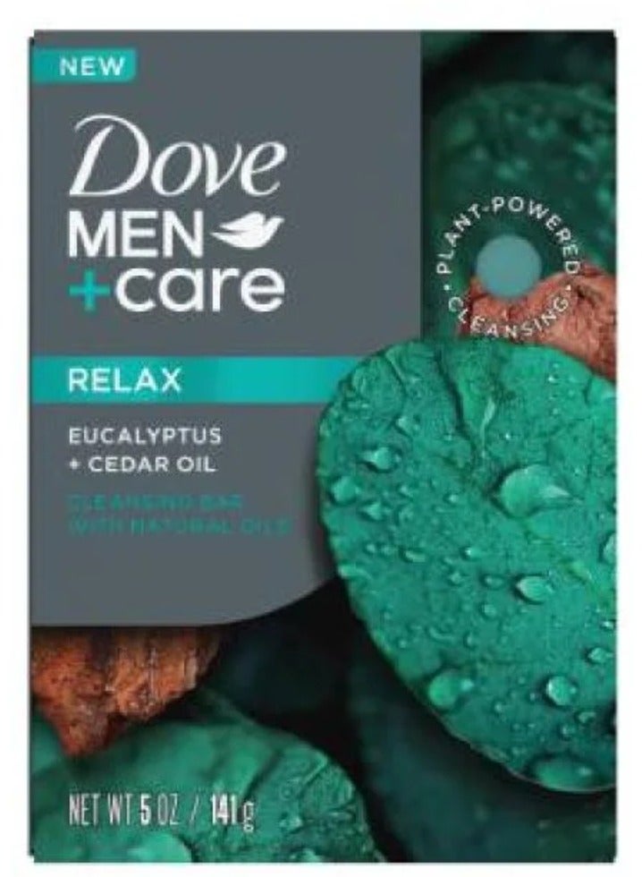 دوف صابون تنظيف البشرة مين + كير ريلاكس بزيت الأوكالبتوس والأرز مع زيوت طبيعية 141 جم